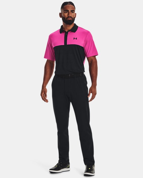 Men's UA Performance 3.0 Colorblock Polo in Black image number 2